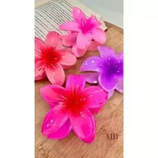 Kits Piranhas Presilhas Grampo de Cabelo Formato Flor  Praia Summer Feriado Grande 8cm