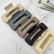 Piranha Garra de Cabelo Presilha Grande Prendedor Plástico Formato Quadrado Minimalista Feminino