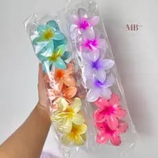 Kit 12 Piranhas de Cabelo Flor Presilha Prendedor Clip Garra Acrilico Estilo Flor Grande