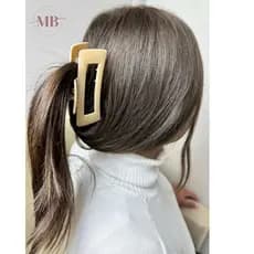 Presilha Prendedor Formato Quadrado Para Cabelo Grande Estilo Coreano Fosca
