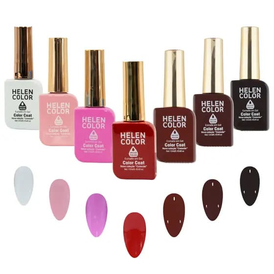Helen Color Esmalte Em Gel 12ml Conexão UV/LED Cores 201 a 260