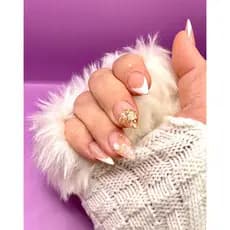 Luva Punho Falso de Tricô Helen Color para Fotos de Unha Manicure . Og