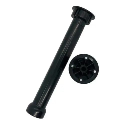 4 Pes Regulavel Moveis Armario Redondo 22 A 26cm - Preto