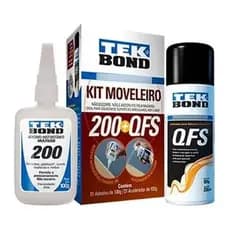Kit  Cola Instantanea Em Gel 200 100g + Ativador Qfs 200ml Tekbond