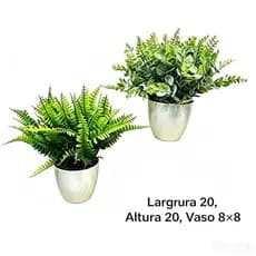 folhagem artificial eucalipto samambaia com vaso copo