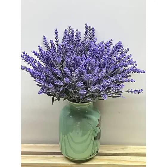 Kit 6 Galhos De Flor Lavanda Artificial Toque Real Decoração