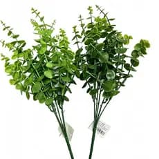 Ramo de Eucalipto Artificial 30cm com 5 Hastes - Planta Decorativa Realista para Casa e Escritório