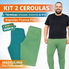 Kit 2 Ceroulas Inverno Adulto Unissex Algodão Pijama Frio Promoção