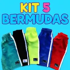 Kit 5 Bermudas Sortidas Tactel Surf Menino Praia Tamanhos 4 ao 8 Barato