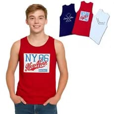 Kit 3 Camisetas ou Regatas Algodão Menino Masculino Juvenil Alta Qualidade