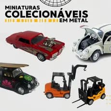 Carrinho De Metal Miniatura Empilhadeira Fusquinha Brinquedos De Criança Com Fricção Articulada