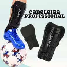Caneleira Profissional Adulto Juvenil Futebol Futsal Muay Thai Par Com Elástico e Borracha