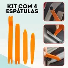 Kit 4 Espátulas Automotivas para Remoção de Molduras e Acabamentos