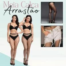 Meia Calça Arrastão Elástica Festa Junina Quadrilha Feminina Adulta Fantasia Tamanho Único