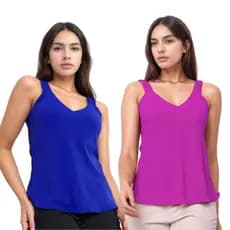 kit 2 Blusas Feminina com Alça ELÁSTICO duna premium e conforto estilo