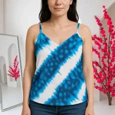 Regata Feminina Alça Fina Estampada Soltinha Leve Confortável Moda Verão Casual Tendência