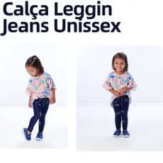 Legging Bebê Estilo Jeans meia calça – Confortável e Estilosa | Meia-Calça Infantil