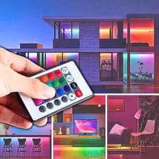 Controle Universal RGB Controlador Fita LED Controle Remoto para Decoração Casa e Carro