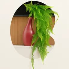 Pendentes Jamaica 80cm Planta Artificial Grande Samambaia Decoração Vaso Planta Artificial Samambaia Jardim Sala