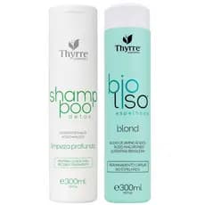 Kit BioLiso 300ml Escova Progressiva Selagem 0% Formol Semi-Definitiva Selagem Térmica Thyrre