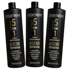 Progressiva LissXtreme 5 em 1 Semi Definitiva 1kg Alisamento Capilar Redução de Volume Anti Frizz 3 Unidades