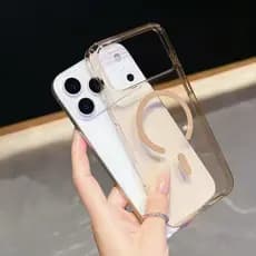 A Capa Protetora Magnética Transparente Ultrafina É Adequada Para iPhone 17 , Air 16 , 15 , 14 , 13 , 12 , 11 Pro Max