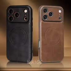 A Luxuosa Capa Magnética De Couro PU É Adequada Para Telefones iPhone 17 , 16 , 15 , 14 , 13 E 12 Pro Max .