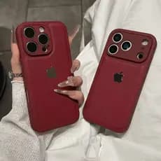 Capa Protetora Elegante De Couro PU Para iPhone 17 , 16 , 15 , 14 , 13 , 12 , 11 Pro Max-Função De Absorção De Choque Su