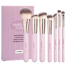 Kit Pincéis de Maquiagem Maange 7 Peças - Cerdas Macias para Olhos, Pele e Acabamento Profissional