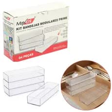 Bandejas Modulares Organizadoras Empilháveis 4 Peças