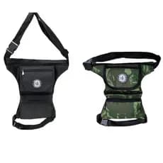 Pochete Cartucheira De Perna, Motoboy, Camping Paintball Camuflada e Preta