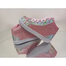 Bota infantil feminino Rosa Gliter Confortável