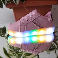 Tênis infantil feminino Casual com LED Confortável