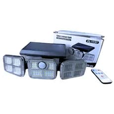 Refletor Solar LED 800W com 3 Cabeças e Sensor Presença – Iluminação Forte Área Externa
