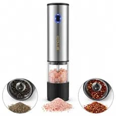 Moedor Pimenta Sal Elétrico Inox Recarregável Usb Tipo C