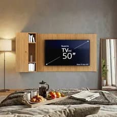 Painel para TV  até 55 Polegadas com Nicho Organizador 1,60m Multiuso para casa e sala