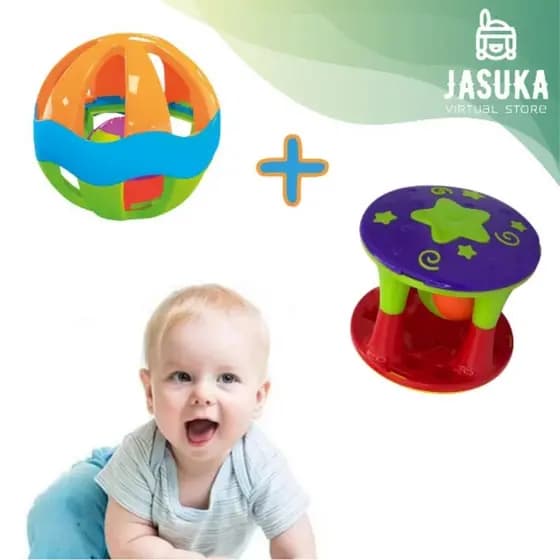 Conjunto com Torre e Bola Chocalho - Desenvolvimento da audição e coordenação motora
