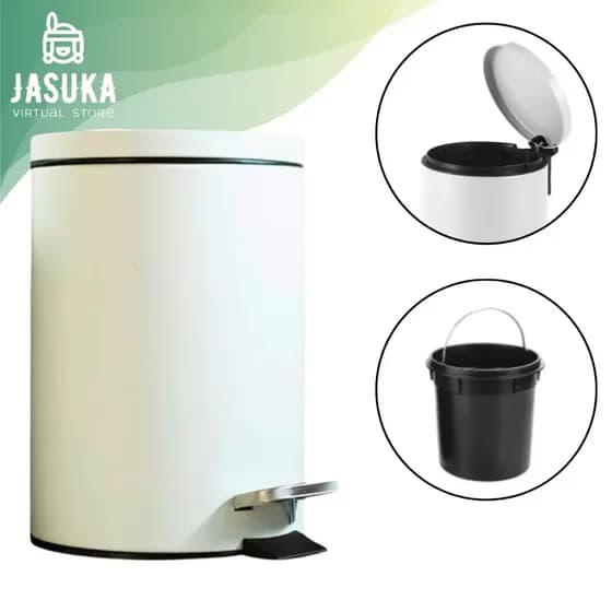 Lixeira Com Pedal De Acionamento e Cesto Removível Banheiro Cozinha Escritório 3 e 5 Lts