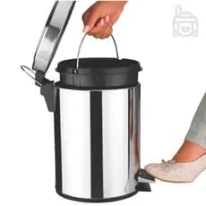 LIXEIRA EM AÇO INOX 3L/5L/12L CESTO REMOVÍVEL COM ALÇA PEDAL BANHEIRO COZINHA ESCRITORIO