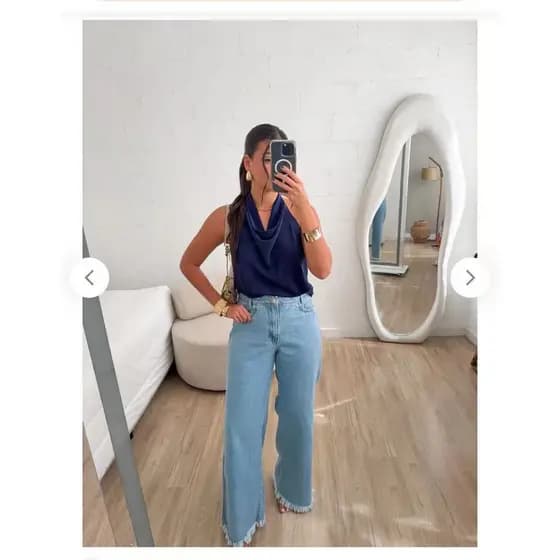 Blusa Feminina Cetim Frente Única Elegância e Sofisticação seda