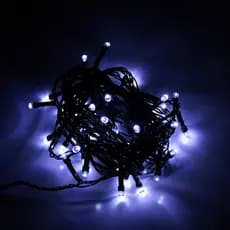Cordão LED 50 Lâmpadas Gota 5m Verde Escuro e Branco