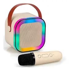 Mini Caixa de Som Microfone Bluetooth Portátil com RGB