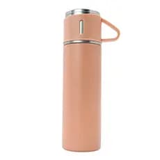 Garrafa Térmica Dupla Aço Inox Squeeze 500ml Rosa Prática