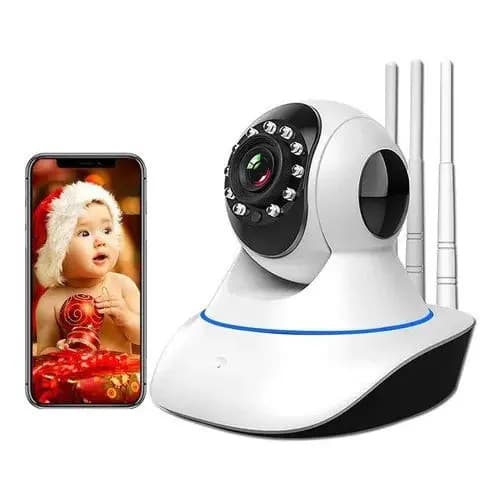 Camera IP 3 Antenas Wifi Wireless com Visão Noturna Avançada