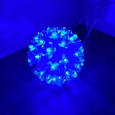 Globo com 50 Lâmpadas Pisca Floral Azul Compacto e Versátil
