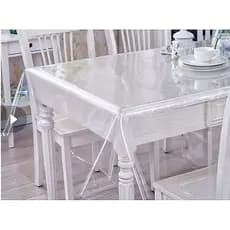 Toalha de Mesa Transparente Cristal PVC Impermeável Protetor de Mesa Anti Mancha Fácil Limpeza
