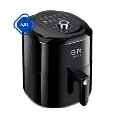 Fritadeira  Eletrica  Air Fryer BR House 4,5L 200 Graus de Temperatura Timer de 60 Min