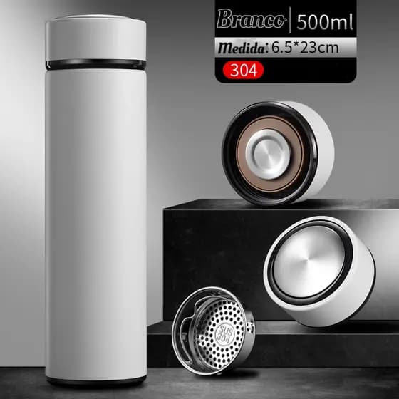 Garrafa Térmica Inteligente com Display de Temperatura 500ml Garrafa de água Garrafa de café