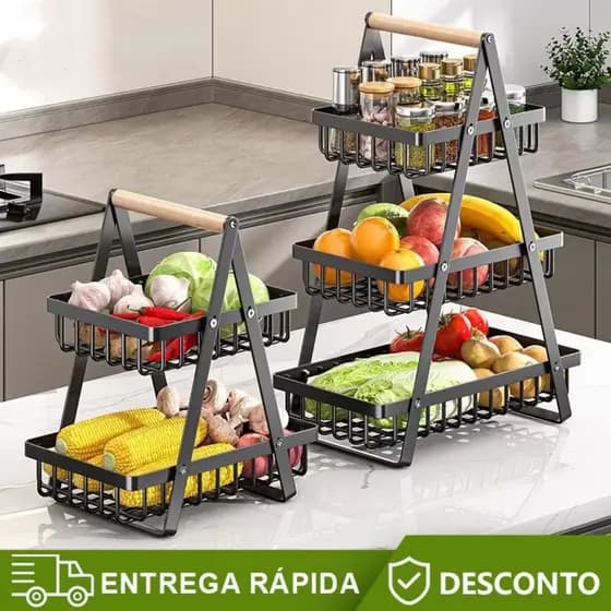 Fruteiras domésticas, suportes para frutas, cestos de malha metálica e cestos multifuncionais para armazenar frutas e le