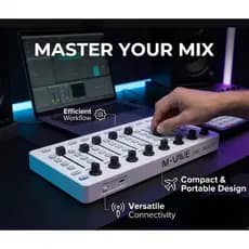 M-VAVE SMC-Mixer Wireless MIDI Controller Mixing Console BT Connection USB Controller Mixer for Most Electroacoustic Ins